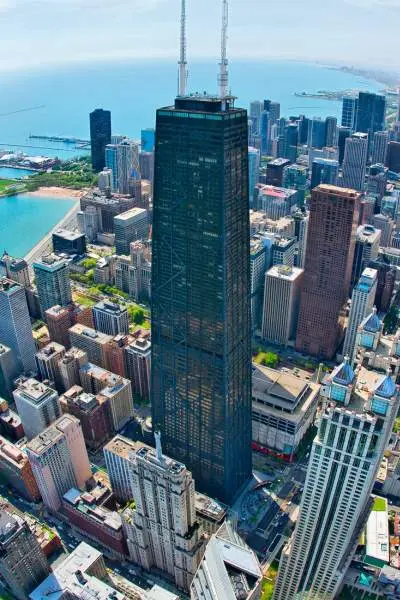 An aerial view of the skyscrapers of the Chicago Loop. (Bob Stefko)