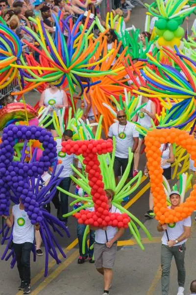 Pride balloons at pride festival