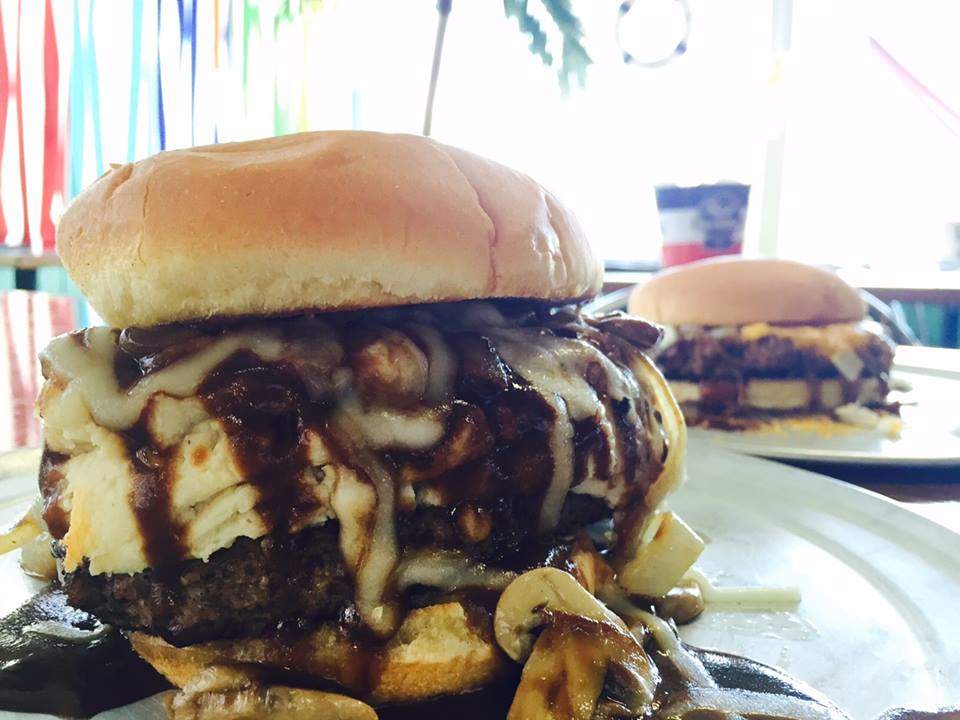 Burgers from Burger Barge in Peoria