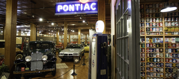 Cars inside a shop