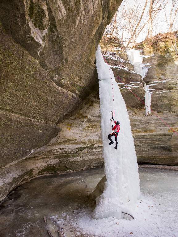 Frozen waterfall